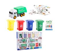 POPETPOP Educativo de Clasificación de Basura con Camión de Basura para Juguete Interactivo de Cognición Infantil Seguro y Duradero Desarrollo Coordinación y Creatividad Color Aleatorio