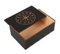 POPETPOP Embalaje de Tarot Caja de Madera Caja de Obsequio para Anillos Pendientes y Baratijas de Madera Estuche de Almacenamiento para Tarjetas Pequeña y Decorativa