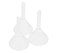 POPETPOP Embudo de Filtro de Vidrio Transparente de Laboratorio 40 Mm, Embudo Científico de Tallo Corto, Pack de 3 Unidades para Llenado y Filtración Precisa en Química y Análisis