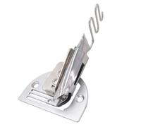 POPETPOP Encuadernadora Plegable para Máquina de Coser de Acero Inoxidable Plata, Dobladora de Cinta de Encuadernación Dobladilladora en Ángulo Recto para Tela y Prendas