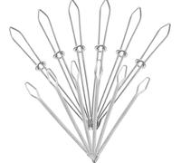 POPETPOP Enhebrador de Costura de Metal 30 Piezas para Cintas Elásticas y Cintura, Herramienta Auxiliar de Roscado para Manualidades y Uso Hogar