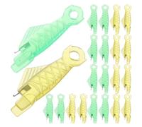 POPETPOP Enhebradores de Agujas para Coser Tipo Pez 60 Unidades Plástico Resistente Amarillo y Verde 3,3 X 1,27 Cm Herramienta para Enhebrar Máquina de Coser Manualidades Costura y Bordado