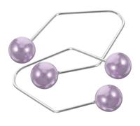 POPETPOP Entrenador para Hoyuelos Faciales Metálico, 1 Par Morado, Ejercitador y Moldeador de Mejillas para Desarrollar Hoyuelos Naturales, Herramienta Facial para Belleza y Cuidado