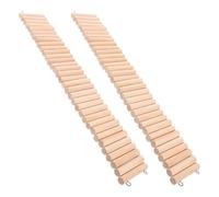 POPETPOP Escalera De Madera para Mascotas Puente De Escalada Accesorio para Jaulas 2 Piezas 6x40cm Juego Seguro