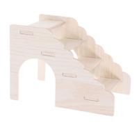 POPETPOP Escalera para Hámster, Juguete de Madera, Superficie Lisa y Confiable, Color Beige, para Jaula y Plataforma, para Hámster y Jerbos