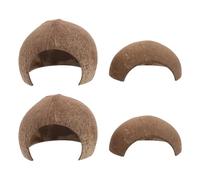POPETPOP Escondite para Reptiles y Cangrejos Ermitaños de Cáscara Natural 4 Piezas 2 Grandes y 2 Pequeños Refugio Húmedo y Seguro para Geckos Serpientes y Arañas Hábitat Doméstico