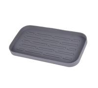 POPETPOP Escurridor de Fregadero de Silicona Gris Antideslizante | Bandeja de Drenaje Simple, Fácil de Limpiar y Ahorra Espacio, para Lavadero y Cuarto de Servicio