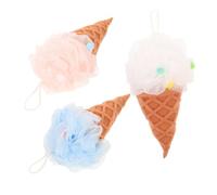 POPETPOP Esponja de Baño Exfoliante 3piezas Cuerda Gruesa para Producir Abundante Espuma, Material Pe, Adecuado para Bebés y Adultos en Ducha y Baño