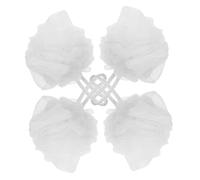 POPETPOP Esponjas de Ducha de Malla Grandes 4 Piezas, Bola de Ducha Exfoliante, Espumante Rápida, para Baño Diario y Cuidado Corporal, Adecuado para Mujeres, Hombres y Niños