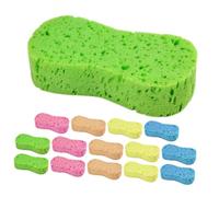 POPETPOP Esponjas De Lavado De Coches Comprimidas 15 Unidades Multiusos, Esponjas Absorbentes Suaves para Superficies Delicadas, Limpieza Automotriz y Hogar, Material No Raya, Uso Diario