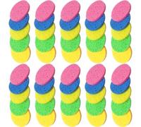 POPETPOP Esponjas Desmaquillantes Redondas de Celulosa y Cuidado Cutáneo 50 Estructura Gruesa y Textura Agradable, Ideales para Limpieza Facial Diaria y Cuidado Cutáneo para Rostro para