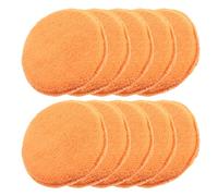 POPETPOP Esponjas para Lavar Coches 10 Piezas, Esponja para Pulir Cera Tamaño 5 Pulgadas, Color Naranja, Material de Alta Densidad, Aplicador Multiusos para Limpieza, Encerado y Sellador