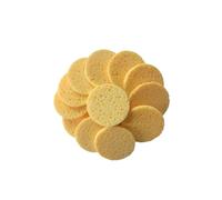 POPETPOP Esponjas Redondas de Celulosa Almohadillas Suaves para Limpieza Facial y Removedor de Maquillaje 20 Color Amarillo para Uso Diario y Viajes