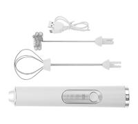 POPETPOP Espumador de Leche Cuerpo de Plástico y Acero Inoxidable y Agitador de Café Eléctrico Recargable 1500mah para Uso en Casa y Picnic al Aire Libre