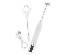 POPETPOP Espumador de Leche Eléctrico Recargable Motor de Alta Velocidad, Varilla Espumadora Multifuncional de Abs y Acero Inoxidable para Café y Masa en Cocina