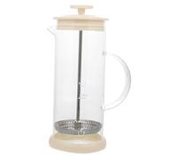 POPETPOP Espumador de Leche Manual Espumador de Leche Bomba Manual 450ml Blanco Plástico Vidrio y Acero Inoxidable Uso Exterior Fiestas