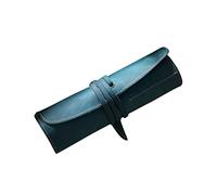 POPETPOP Estuche de Cuero para Bolígrafos Organizador Retro para Fuente y Bolígrafos Estuche Exclusivo Color Azul