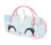 POPETPOP Estuche de Gafas de Unicornio de Peluche Portátil con para Niñas Accesorio Infantil Antideslizante y Resistente al para y