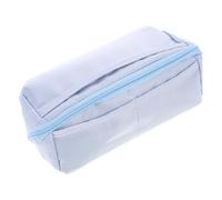 POPETPOP Estuche de Lápices de 10 Capas para Estudiantes, Azul | Organiza Papelería Cierre Resistente, PVC y Poliéster, Formato Grande para Uso Escolar