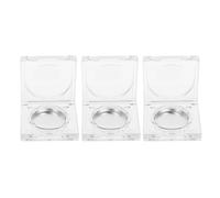 POPETPOP Estuche de Maquillaje Transparente 6 Piezas para Sombras de Ojos y Colorete, Bandejas Vacías Portátiles Cuadradas, Tamaño Compacto para Viaje y Organización de Cosméticos