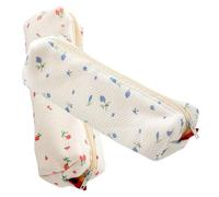 POPETPOP Estuche para Bolígrafos Floral Pequeño 2 Piezas para Estudiantes, Azul y Rosa, Cremallera, Portátil y Organizado, Adecuado para Escuela y Viaje, Obsequio Útil para Todas Las Edades