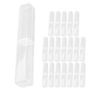 POPETPOP Estuche para Bolígrafos y Ranuras para PVC Transparente Extremos Desmontables Caja de Almacenamiento para 20 Bolígrafos, Adecuado para Profesionales y Aficionados