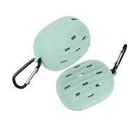 POPETPOP Estuche para Borla de Maquillaje de Silicona 2 Piezas Color Verde Claro Compacto y Portátil Soporte para Esponja de Maquillaje Adecuado para Viajes y Organización Diaria