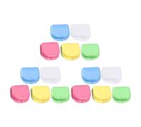 POPETPOP Estuche para de Plástico con Orificios de Ventilación 15 Piezas Caja Organizadora para Prótesis Alineadores y Protectores Bucales Compacto para Viaje