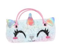 POPETPOP Estuche para Gafas De Unicornio De Peluche para Niñas Estuche Bonito y Práctico con Colorido y Resistente Adecuado para Proteger Gafas De Sol para Niñas Actividades Al Aire Libre