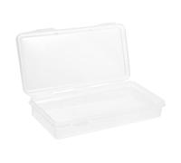 POPETPOP Estuche para Lápices de Pintura Transparente Caja de Plástico Apilable de Gran Capacidad Diseño Bajo Portalápices Práctico para Organizar y Almacenar Material de Dibujo