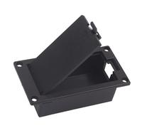 POPETPOP Estuche Portapilas de 9 V para Guitarra Plástico Negro Montaje Plano y Fácil Acceso para Reemplazo