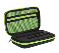 POPETPOP Estuche Rígido EVA para Afeitadora Portátil con Doble Cremallera y Bolsillo Extra para Accesorios Funda de Viaje Resistente para Maquinilla y Cargador Negro Color Color Aleatorio