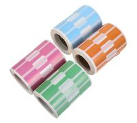 POPETPOP Etiquetas de Precio Autoadhesivas para Joyería 4 Rollos 2000 Pegatinas en Papel Resistente al Agua Colores Rosa Verde Azul y Naranja Compatibles para Anillos y Collares