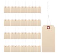 POPETPOP Etiquetas Manila para Envío y Embalaje 100 Piezas 6x12 Cm con Alambre de Hierro Resistente Etiquetas Colgantes para Logística Industrial y Organización de Almacén