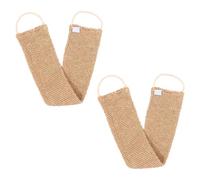 POPETPOP Exfoliante Espalda de Yute y Ramio 2piezas, Toalla de Baño Ligera y Portátil para Limpieza Completa del Cuerpo en Casa y Viajes