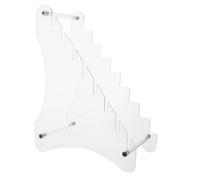 POPETPOP Expositor de Cuchillos Acrílico Transparente de 8 Capas Soporte Estable para Almacenar Cuchillos Vitrina de Mesa para Cocina Organizador Seguro y Visible para Chef y Hogar