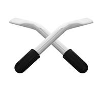 POPETPOP Extensores de Palanca de Freno para Silla de Ruedas 2 Piezas Varilla de Hierro Tapa Negra y Curva Blanca 210 Mm Accesorios para Movilidad y Recambios Compatibles