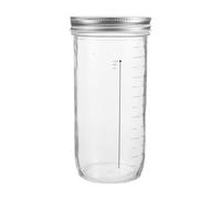 POPETPOP Fermentadora de Masa Madre de 730ml Sello Hermético y Durabilidad Prolongada, Frasco de Vidrio E Hierro Adecuado para Entornos Domésticos y Salsa Casera de Chile