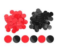 POPETPOP Fichas de Plástico para Juegos de Bingo y Matemáticas 200 Piezas de 19 MM Colores Rojo y Negro Fichas para Contar y Actividades Grupales en Aula o Juegos Pequeños