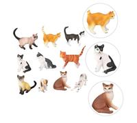POPETPOP Figuras de Gatos Simulados Miniatura Juguetes Educativos y Decorativos para Modelo Realista de Gatos de Campo Varias Razas y Colores