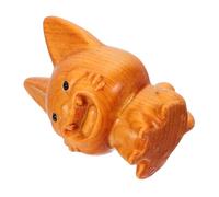 POPETPOP Figurita De Alpaca De Madera Artesanal para Decoración De Escritorio Adorno Animal Único como para Cumpleaños Navidad y Ocasiones Especiales