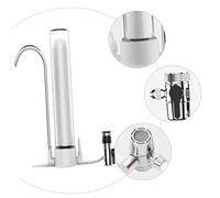 POPETPOP Filtro para Grifo de Encimera Núcleo de Cerámica Carcasa Transparente Dispositivo Purificador de Agua para Cocina sin Electricidad Incluye Adaptadores Filtro de Agua Potable