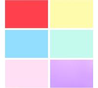 POPETPOP Filtros de Gel de Iluminación A4 6 Piezas PVC Transparente Colores Mixtos Rojo Amarillo Azul Violeta Rosa Verde Fluorescente para Fotografía y Efectos de Luz