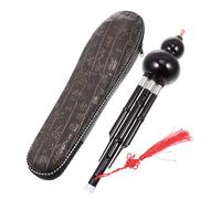 POPETPOP Flauta de Calabaza Hulusi Clave C para Principiantes, Instrumento Tradicional Chino Portátil de Abs y Cuproníquel, Color Negro, Adecuado Adultos Color Aleatorio