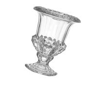 POPETPOP Florero Cristal de Vidrio Transparente, Jarrón y Portavelas Retro para Flores y Plantas, Adorno Decorativo para Hogar, Oficina y Habitación Infantil