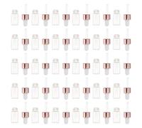 POPETPOP Frascos Gotero para Aceites Esenciales 3 Ml Transparentes Tapa Rosa Dorado Frascos de Vidrio Recargables para Aromaterapia y Cuidado Personal Pack de 30 Unidades