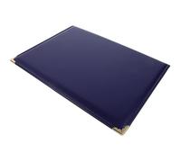POPETPOP Funda para A4 Azul de Piel Sintética Suave, Cubierta Concesión Resistente, Protector de Diploma para Oficina y Decoración, Titular del Premio Práctico y Compacto