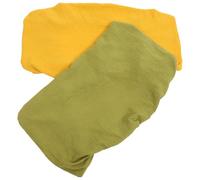 POPETPOP Funda para Cambiador de Ñiño 2 Piezas Lavable y Extraíble, Algodón Transpirable, Elástica, Colores Mostaza y Verde Militar, Funda Reutilizable para Protección de Colchón y Cuidado