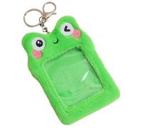 POPETPOP Funda para Tarjetas de Felpa Verde y Diseño Independiente Diseño de Rana Fácil de Limpiar Tarjetero Decorativo para Tarjetas de Visita y Juego para Trabajadores y Doctores