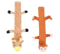 POPETPOP Funda Protectora para Estetoscopio Médico de Peluche Diseño Animalito Suave y Cómoda para Cuello 2 Piezas en Color Chocolate y Camel Accesorios para Enfermeras y Pediatría